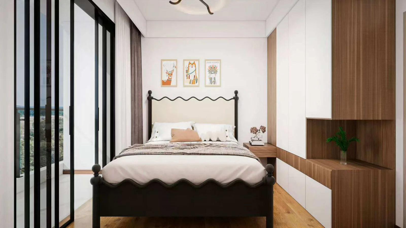 One bedroom apartment bedroom
